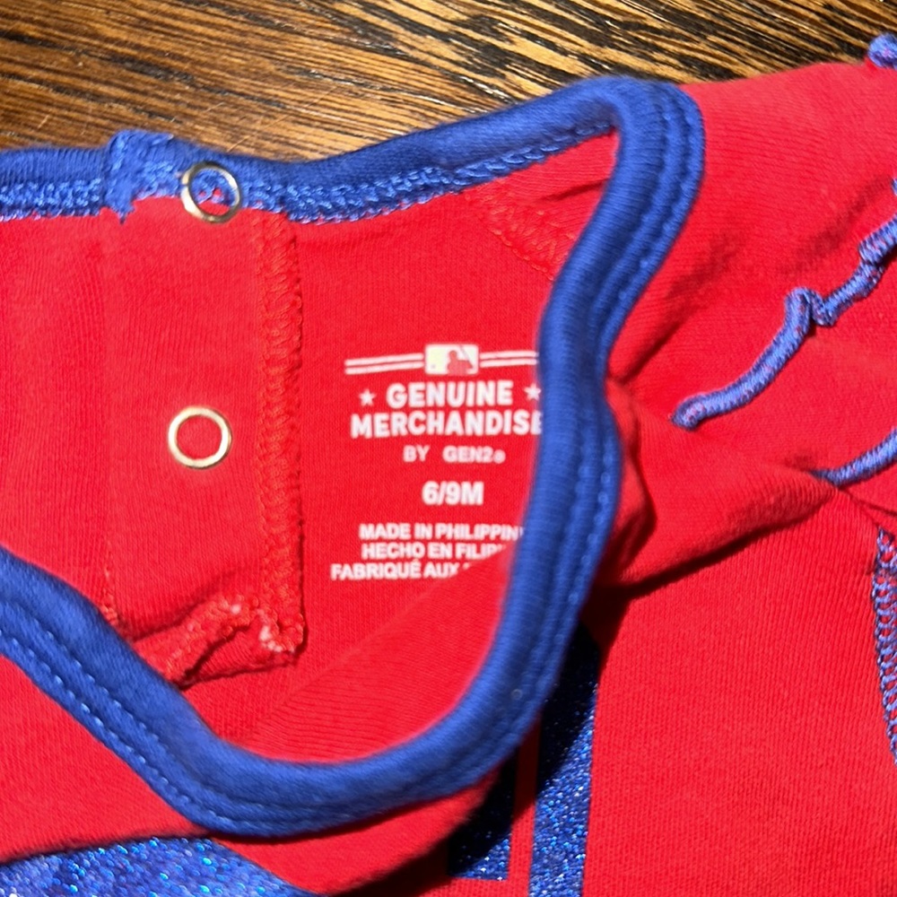 Texas Rangers Girl Ruffle Onesie - Picture 4 of 4